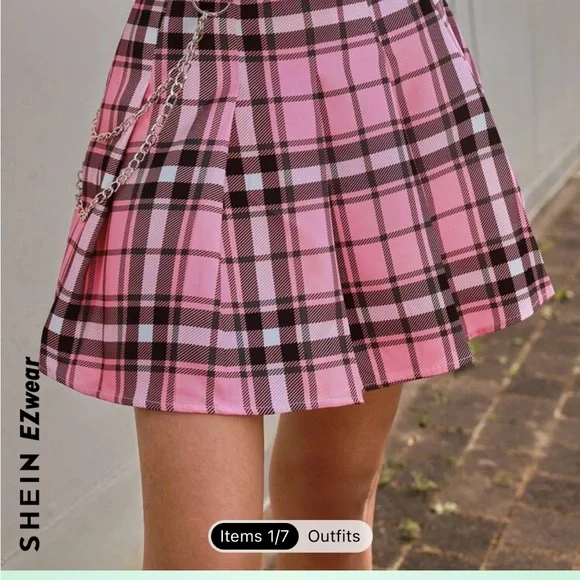 Pink pleated skirt - Picture 3 of 3